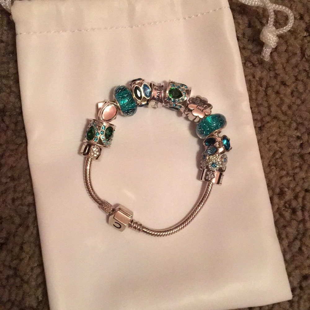Bracelet with Blue Charms